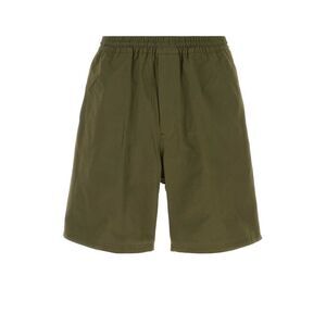 Prada Men Army Green Poplin Bermuda Shorts